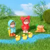Adornos de Paisaje Micro Lluvia Pareja Suculentas Adornos de Bonsái Patito Amarillo Accesorios Artesanías de Resina Adornos