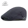 Gorras de Algodón Estilo Coreano al por Mayor, Gorra de Pato de Color Sólido Estilo Británico para Hombre, Boina de Artista para Mujer, Moda Primavera y Verano