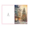 Tarjetas de Felicitación Navideñas Transfronterizas Decoraciones de Velas de Copo de Nieve Navideño Tarjetas de Agradecimiento Navideñas con Sobres y Pegatinas