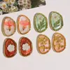 Accesorios Metálicos Flor Seca Ovalados Vintage para Manualidades Pinzas para el Cabello Pendientes Zuecos Funda de Teléfono Accesorios Decorativos Venta al por Mayor