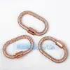 R02 Acessórios para Joias DIY Cobre Puro Microincrustado com Diamantes, Fecho de Mola que Pode Ser Aberto e Fechado, Pulseira, Fecho de Colar