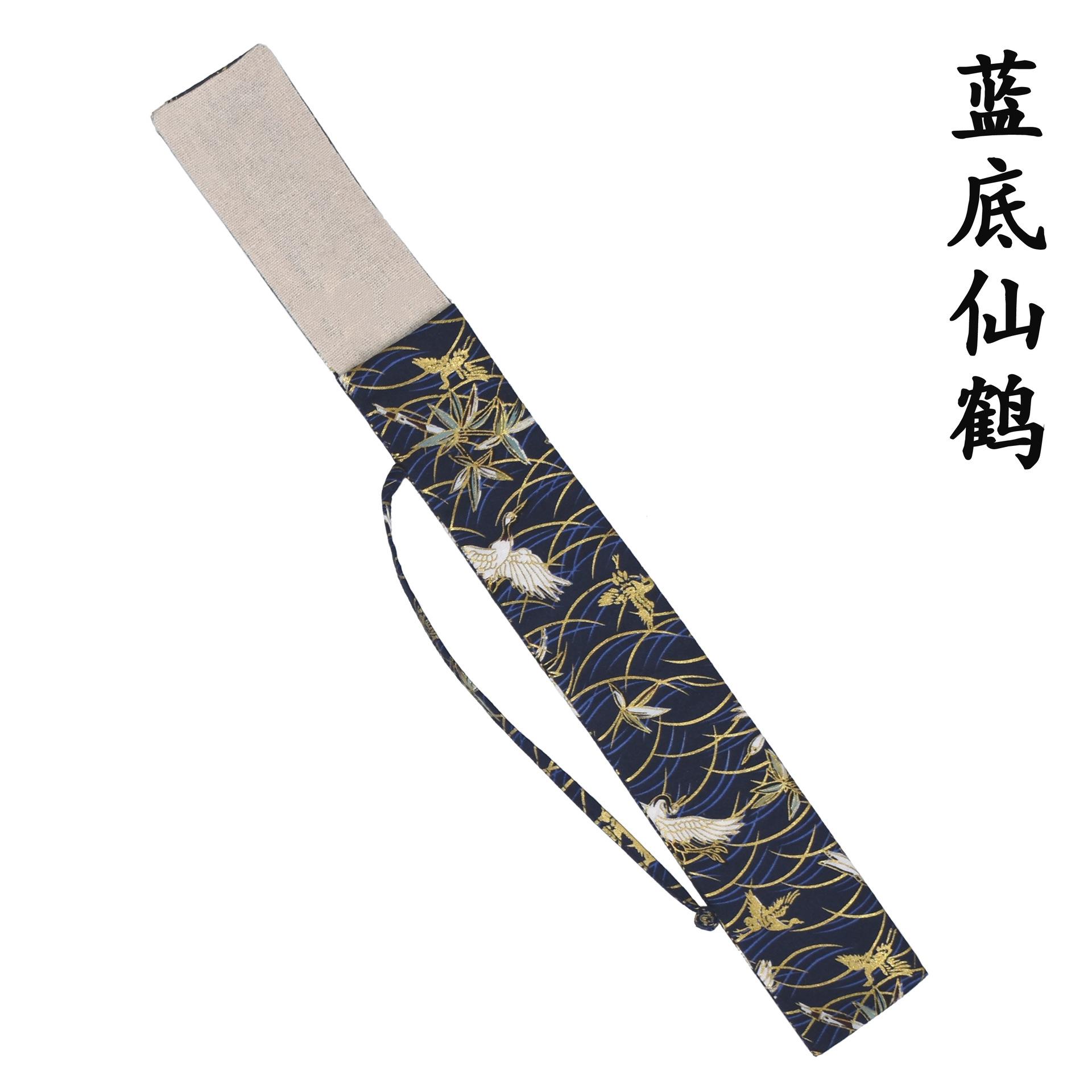 蓝底仙鹤