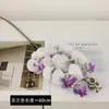 Impreso en 3D 7 Cabezas Película Mariposa Orquídea Flor Artificial Ramo Escena Decoración Boda Hotel Orquídea Bailarina Flor Falsa