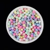 Color Macarrón Cuentas Redondas con Agujero/Sin Agujero Cuentas Acrílicas Cadena para Teléfono Móvil DIY Collar Joyería con Cuentas Accesorios