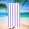 Toalla de Playa de Secado Rápido Transfronteriza con Estampado de Rayas, Toalla de Baño para Surf en la Costa, Amigable con la Piel, Transpirable, No se Desvanece