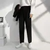 Pantalones de Traje Ajustados con Caída para Hombre Verano Delgados Rectos Hasta el Tobillo Moda Coreana Casual de Moda