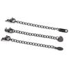 Cadena de cola con cierre de langosta de acero inoxidable negro de color transfronterizo, ideal para collares y pulseras, accesorios básicos de joyería disponibles.