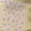 Pegatinas para Uñas con Flores Secas Simuladas Estilo Nuevo Flores Florecientes de Primavera Jardín de Monet Florales Pequeños en Relieve de Flores Secas