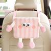 Caja de Pañuelos de Coche de Dibujos Animados Caja de Pañuelos Colgante en el Respaldo del Asiento del Coche Papelera de Coche Caja de Pañuelos Suministros Decorativos Lindos