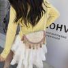 Bolso Tejido Nuevo de Primavera 2025 con Borlas, Diseño de Estilo Occidental Bolso Bandolera, Estilo Vacacional de Alta Gama Bolso Bandolera de un Solo Hombro