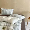 Juego de sábanas de algodón puro de cuatro piezas ropa de cama 100% algodón funda nórdica jacquard juego de tres piezas para dormitorio de estudiante juego de sábanas ajustables