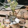 Jarrón pequeño nórdico simple y creativo con diseño de viento, con flores hidropónicas de cristal, ideal para decorar el escritorio de la sala de estar y los pequeños adornos.
