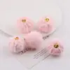 Colgante de Bola de Pelo Sintético de Conejo Grande de 3 cm Accesorio para Llavero de Bolso Hecho a Mano DIY Pieza de Decoración Pequeña