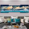 Pintura decorativa de lujo de doble capa con superposición ligera para sala de estar, sofá, fondo de pared, triple pintura colgante, respaldo atmosférico con respaldo de cristal de porcelana y diamante.