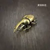 Escarabajo de Latón Vintage Adornos Pequeños Decoración de Escritorio de Oficina Mascota de Té Adornos de Animales Artesanías de Insectos Juguetes