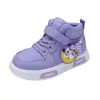 Sapatos Femininos 2026 Primavera e Outono Novo Estilo Tênis Casuais Baixos Infantis Impermeáveis Sapatos Individuais Infantis de Desenho Animado Sapatos Esportivos