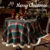 Amazon Nova Toalha de Mesa Americana Redonda Estilo Britânico Tecido para Mesa de Café da Manhã em Casa Natal Clássico Simples