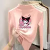 Camiseta de manga comprida para meninas, top fofo, para crianças maiores, quente e com forro de fleece para outono e inverno, roupas infantis, estilo outono