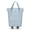 Nueva Bolsa de Viaje con Patrón de Diamantes, Bolsa de Almacenamiento para Maternidad, Ruedas Multidireccionales, Separación de Seco y Húmedo, Maleta Expandible, Bolsa de Gimnasio de Gran Capacidad