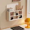 Porta lápices de pared, porta lápices magnético, caja para pizarra blanca, porta lápices fuerte adhesivo sin taladro, almacenamiento de bolígrafos de firma para oficina, tipo colgante