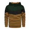 Suministro Directo de Fábrica Primavera y Otoño 2024 Combinación de Colores Holgado Casual Sudadera con Capucha Bolsillo Lateral Juventud Sudadera con Capucha Primavera Hombre