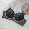 Reino Secreto del Jardín ~ Ropa Interior Sexy de Encaje para Mujer de Pecho Pequeño que Muestra un Sujetador Superior Grande con Anti-caída sin Aros de Acero conjunto