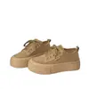 Zapatos de Plataforma Casuales Retro Americanos de Suela Gruesa de Venta Caliente para Mujer Primavera/Otoño 2026 Superficie Mate Suela Suave Zapatos Deportivos Individuales para Mujer