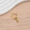 Venta al por mayor de fabricante de llaveros de estrella de cinco puntas, cierres en forma de ocho, placas de identificación de aleación de zinc chapadas en oro y plata, y dijes para bolsos