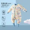 Saco de dormir anti-chute para bebê Candy Teddy outono e inverno, design de pernas separadas, versão espessa, saco de dormir de grau A regulador de temperatura para recém-nascidos e bebês