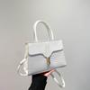 Bolso de mujer 2025, nuevo bolso portátil de moda para mujer, otoño e invierno, estilo occidental, retro, sencillo, para ir al trabajo, bandolera, pequeño bolso cuadrado.