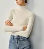 Suéter Base de Lana de Cuello Alto Medio, Sin Costuras, Completamente Moldeado, Lavable a Máquina, Yangzi 120S para Mujer