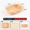 Plato de exhibición para buffet de olla caliente sukiyaki con diseño de madera de melamina, plato giratorio rectangular para verduras y champiñones