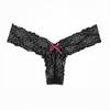 Ropa Interior Sexy para Mujer Sexy Lazo Cintura Baja Encaje Tanga Deseo Puro Ropa Interior Emocional Pantalones T sin Liberación N09