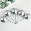 Decoración para tartas, bola dorada, bola dorada, bola de espuma de color, complemento para repostería de cumpleaños, accesorios para mesa de postres, paquete de 10