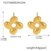 Xinyixin Minimalista Flor Rotativa Aço Inoxidável Colar Brincos conjunto Nicho Exquisito Temperamento Joias em estoque Atacado