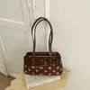 Bolso de lunares estilo coreano, bolso de gran capacidad para llevar bajo el brazo, elegante y único para mujer, adecuado para ir al trabajo, con un toque de alta gama, bolso de hombro para mujer
