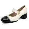 Verão 2026 Novo Estilo Su Yinyin Estilo Francês Couro Macio de Alta Qualidade Slip-On Sapatos Pequenos de Couro Sapatos Femininos Mary Jane Sapatos Individuais Sapatos Femininos