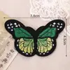 Patch de Tecido Borboleta Colorido Gradiente Patch Bordado Autoadesivo DIY Adesivo Termofusível Patch para Roupa Etiqueta Tecida Bordado Plano Tecido de Bordado