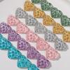 Parche de corazón cóncavo-convexo de 19 mm con sensación transparente, accesorios de resina para bricolaje, accesorios para el cabello hechos a mano, bonitos pendientes, material al por mayor