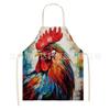 Delantal Exclusivo Transfronterizo Personalización Más Vendido Gallo Grande Lino Duradero Sin Mangas de Cuello Halter Anti-Manchas Cocina Overol Duradero