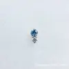 Pendientes de aleación de titanio ASTMF-13 ultrapequeños de circonita con forma de cacahuete, pendientes de piercing labial de titanio G23 con rosca interna de circonita