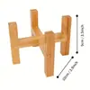 Soporte Sencillo de Bambú para Florero Balcón Sala de Estar Estante de Almacenamiento de Piso Pequeño Madera de Bambú Balcón Escritorio Soporte para Maceta Chlorophytum