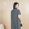 Nuevo Vestido de Verano Yun Yun para Mujer, de Alta Gama y Elegante, Rayado de Longitud Media, Tallas Grandes, Vestido de Verano Adelgazante para Mujer