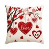Funda de almohada para el Día de San Valentín Amazon Comercio exterior Transfronteriza Imitación de lino Decoración de boda para el Día de San Valentín Funda de cojín Funda de almohada de amor