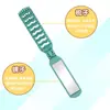 Nuevo Venta Caliente Mini Plegable Hueco Peine Masajeador para el Cabello Peine Pequeño Peine con Espejo Portátil