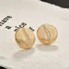 Design de Nicho Exquisitos Brincos de Tarraxa Listrados Escovados com Zircônia Redonda Moda Temperamento Retrô Versátil Acessórios de Brincos de Personalidade