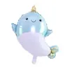 Globo de aluminio para decoración de fiesta de cumpleaños de acuario, ballena, pez payaso, tiburón, delfín, pulpo y pez payaso