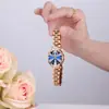 Novo Relógio Feminino Presente de Dia dos Namorados para Namorada, Aparência Sofisticada, Fashion, Versátil, À Prova d'Água, Cravejado com Diamantes Relógio Britânico