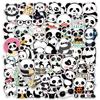 50 Folhas Meng Desenho animado panda adesivos grafite caderno capa de telefone copo d'água skate mala adesivos à prova d'água