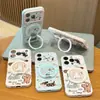 Funda para teléfono de gato y perro con café, compatible con Apple 17 Pro Max, iPhone 16 y Huawei, con diseño de ventana en forma de corazón